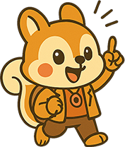 上を指さすシマリス